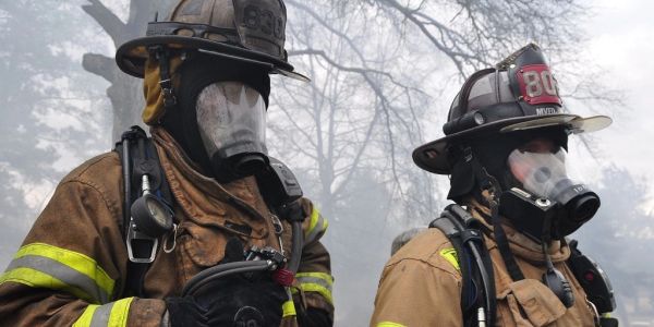 Firefighter in gear